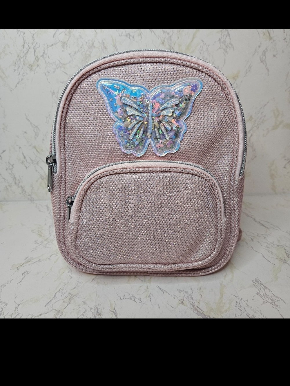 The Children's Place Sparkle Pink Butterfly Mini Backpack